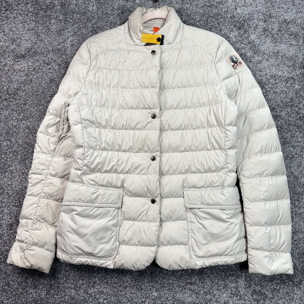 Parajumpers PJS Super Lightweight Down Puffer Jacket Women's Medium White Ivory